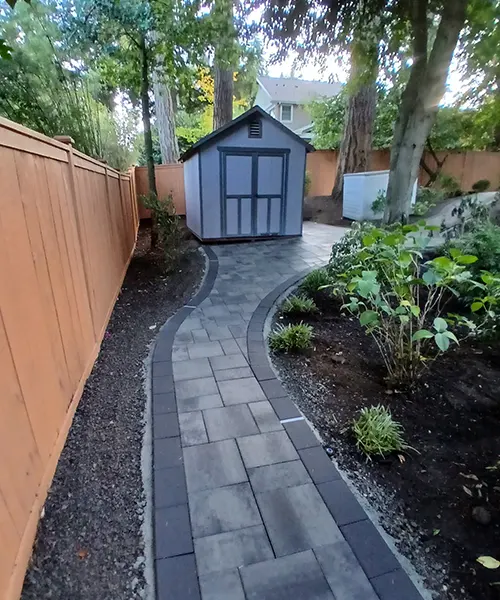 Custom Curved Paver Walkway Installation in Bellevue 